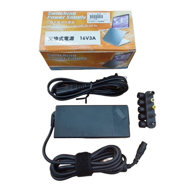 交換式電源供應器 16V 3A 內附5種