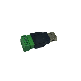 USB母頭轉綠色端子(鎖附式免焊)