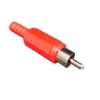 RCA 紅插頭 (鍍鎳) 焊線式