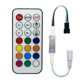 煥彩跑馬LED燈控制器 + 遙控器 (DC 5-24V)